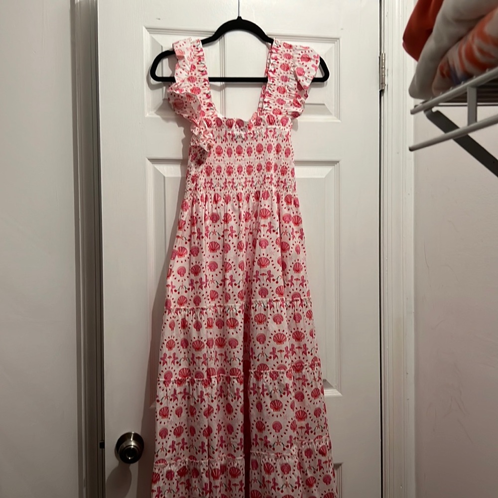 Hill House  Cotton Nap Dress in “Mermaid” Pattern. Size M. Worn once